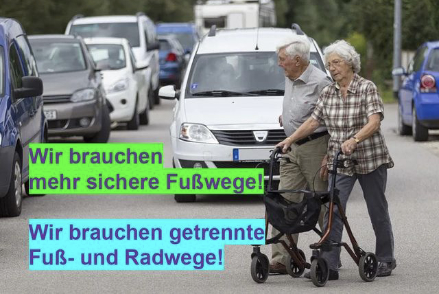 Platz für sichere Fußwege!