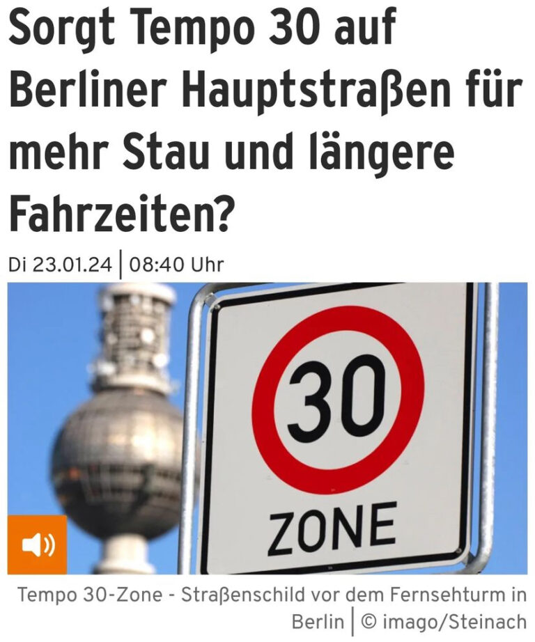 Es gibt KEIN Argument für Tempo 50❗