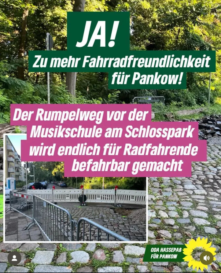 Mehr Fahrradfreundlichkeit für Pankow!
